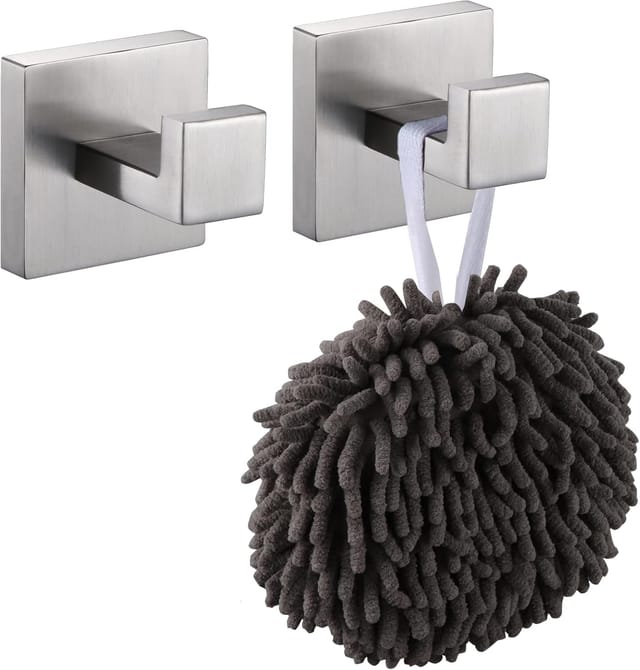 Patère Murale Carrée Pour Serviette Et Peignoir Support Robuste Pour Salle De Bain Et Garage Fixation Murale Durable
