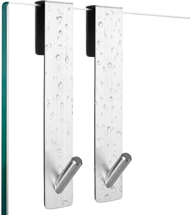 Lot De 2 Crochets De Douche En Acier Inoxydable Avec Protection En Mousse, Support Mural Pour Serviettes Et Vêtements