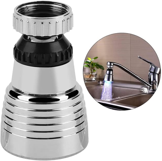 Aérateur De Robinet Led Avec Trois Couleurs Capteur De Température Pour Cuisine Et Salle De Bain Éclairage Changeant