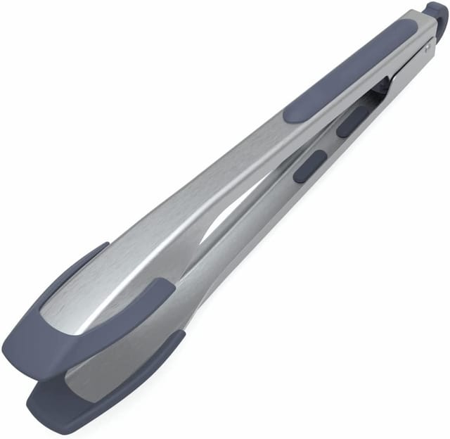 Pince De Cuisine Extra Longue En Silicone Résistante À La Chaleur, Manche Confortable Pour Grillade Et Service Buffet