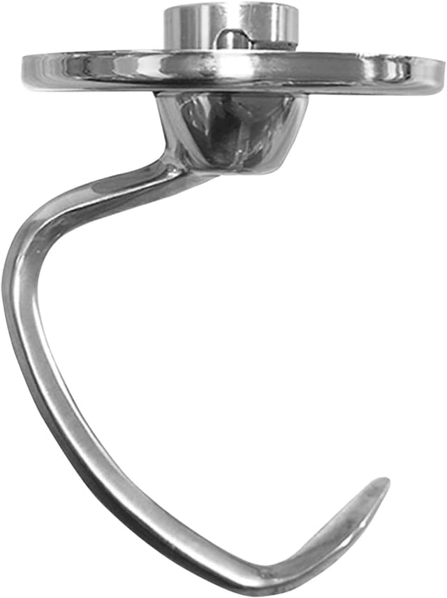 Crochet Pétrisseur Acier Inox 4.5/5qt Kitchenaid - Compatible K45dh Tête Inclinable, Lavable Lave-vaisselle