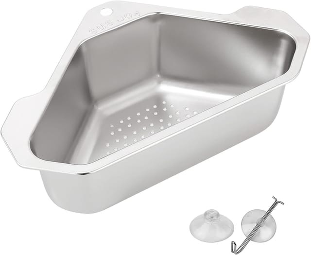 Panier Filtre Triangulaire Pour Évier, Grille De Protection Multifonction Avec Ventouses, Anti-obstruction Pour Cuisine Et Salle De Bain