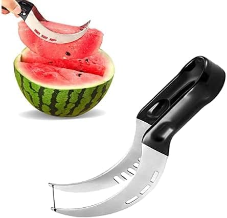 Couteau À Melon En Acier Inoxydable Trois Cent Quatre Lame Avec Crochet Pour Fruits Papaye Et Pastèque Outil Anti Dérapant Multifonction