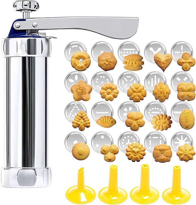 Presse À Biscuits En Alliage D'Aluminium Avec 4 Embouts Et 20 Disques À Biscuits, Machine À Biscuits, Presse À Biscuits Pour La Cuisson