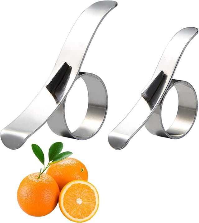 Lot De Deux Éplucheurs D Agrumes En Acier Inoxydable Pour Oranges Et Citrons Outil Pour Peler Les Fruits Facilement Accessoire De Cuisine Pratique