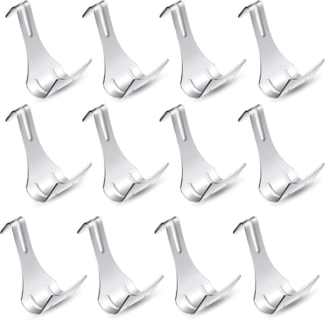 Lot De 20 Crochets Muraux En Acier Inoxydable, Supports Pour Porte-manteaux, Serviettes Et Jardin, Usage Polyvalent
