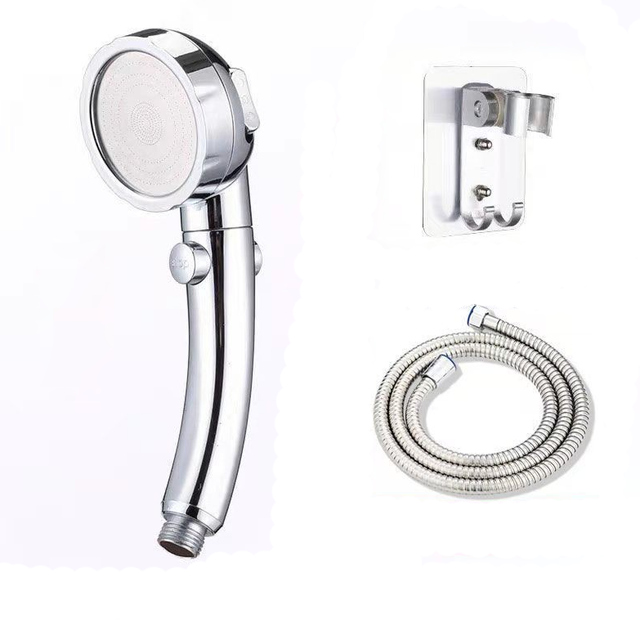 Douchette À Main Haute Pression Sans Perçage Avec Interrupteur Marche/arrêt Et Pause, 3 Modes De Jet, Pommeau De Douche Économique En Eau, Accessoire De Douche Amovible Pour Chiots