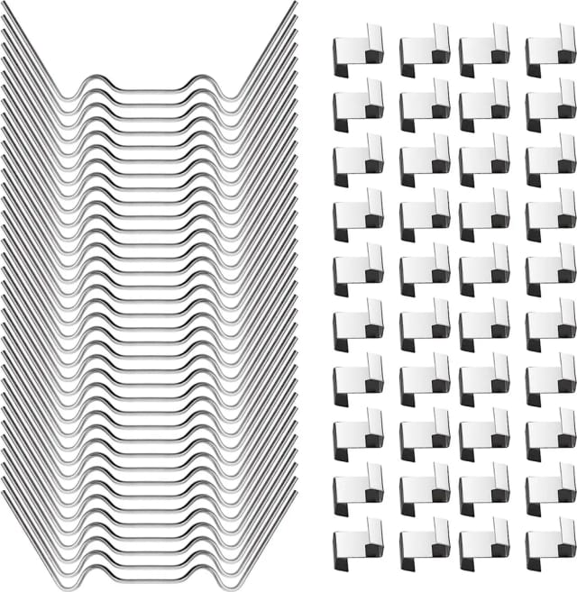 Lot De Cent Pinces Pour Serre En Acier Inoxydable Cinquante Clips Fil Et Cinquante Clips Z Pour Fixation De Bâche