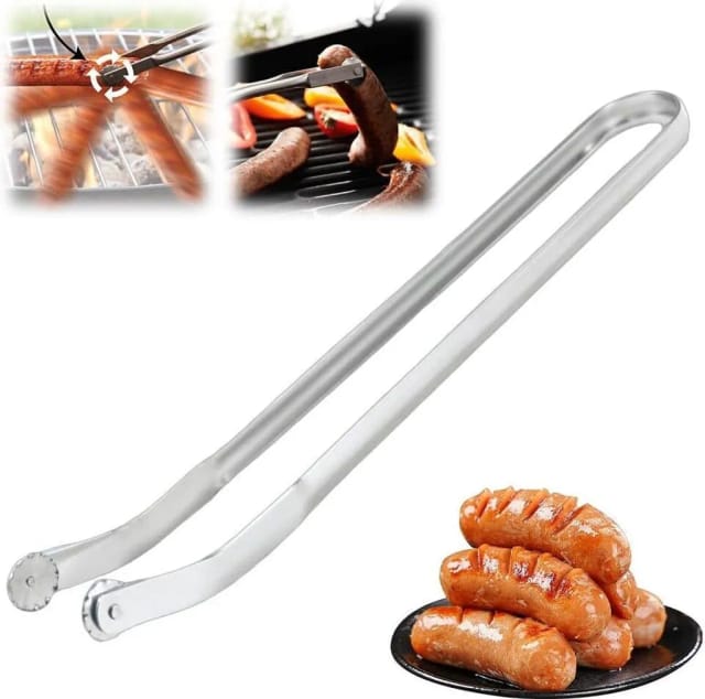 Pince À Saucisses Rotative Pour Barbecue Pour Retourner Steak Viande Et Légumes Accessoire De Grillade Polyvalent