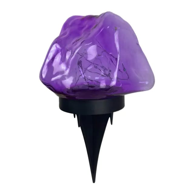 Eclairage Solaire Decoratif En Forme De Pierre Precieuse Plastique Etanche Pour Jardin Et Cour Deco Exterieure Lumineuse Et Design