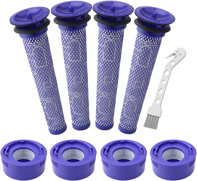 Préfiltres Et 4 Postfiltres De Rechange Compatibles Avec Les Aspirateurs Dyson V7, V8 Animal Et Absolute
