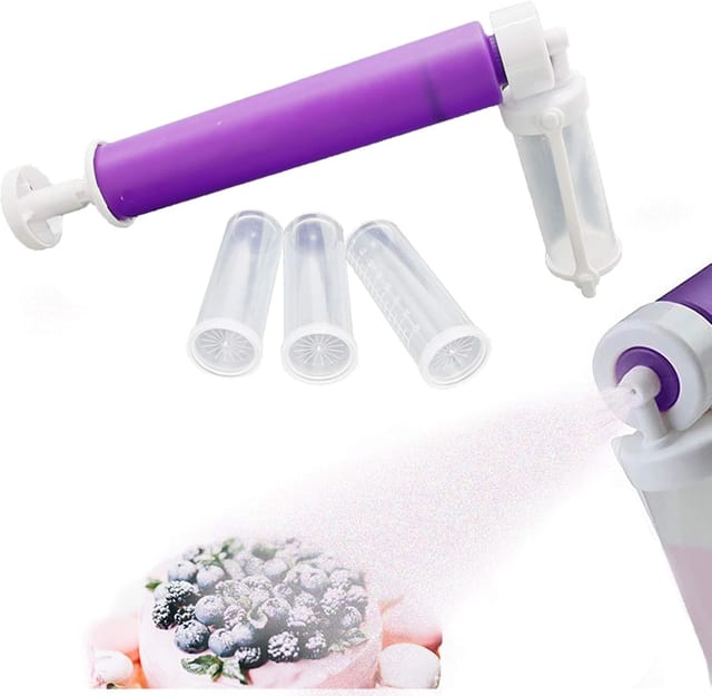Aérographe Manuel Pour La Décoration De Gâteaux, Outil De Pâtisserie Diy Avec 4 Tubes De Pulvérisation Pour Décorer Gâteaux, Biscuits Et Desserts En Cuisine