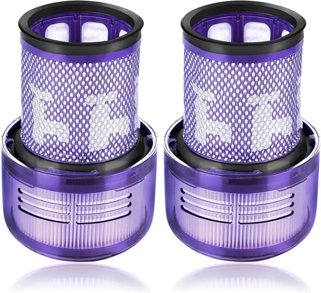 Lot De 2 Filtres Hepa De Rechange Pour Aspirateurs Dyson V12 Detect Slim, Compatibles Avec Les Accessoires Dyson V12 Slim Absolute Extra/total Clean/fluffy, Filtre Arrière