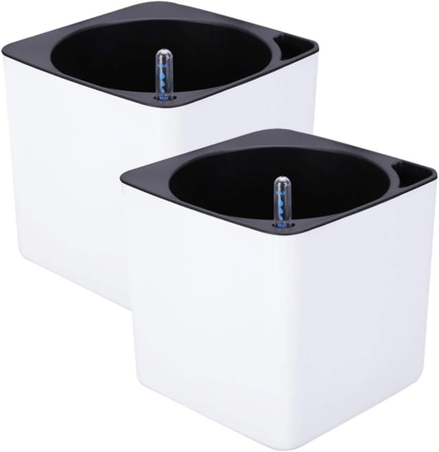 Jardinière Auto-arrosante Avec Système D’irrigation Intégré, Pot Pour Plantes Aromatiques Et Fleurs D’extérieur