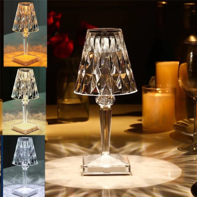 Lampe De Table En Acrylique Cristal Usb Pour Bar Et Chambre Décoration Lumineuse Cadeau Et Veilleuse