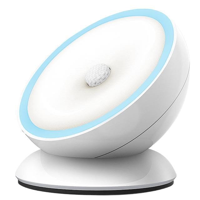 Veilleuse À Détecteur De Mouvement Avec Base Rotative, Idéale Pour Une Utilisation Intérieure Dans La Salle De Bain, Le Couloir, La Cabine De Croisière Et Plus Encore (blanche).