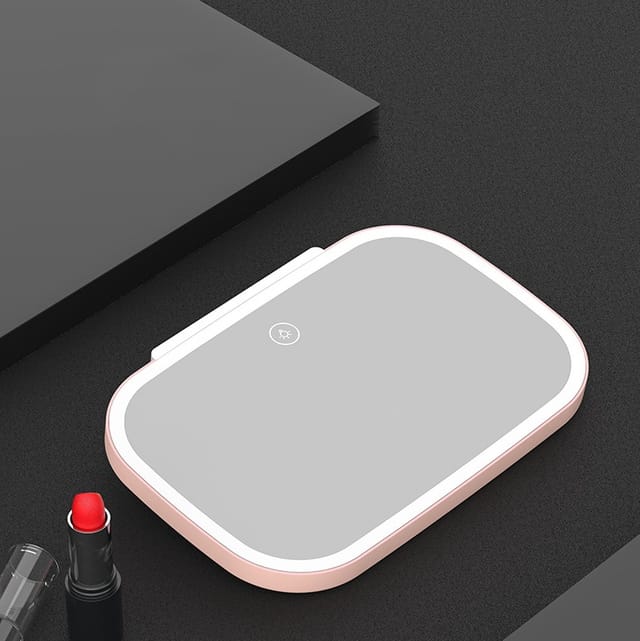 Miroir De Maquillage Tactile Avec Éclairage Led Intégré Au Pare-soleil De Voiture