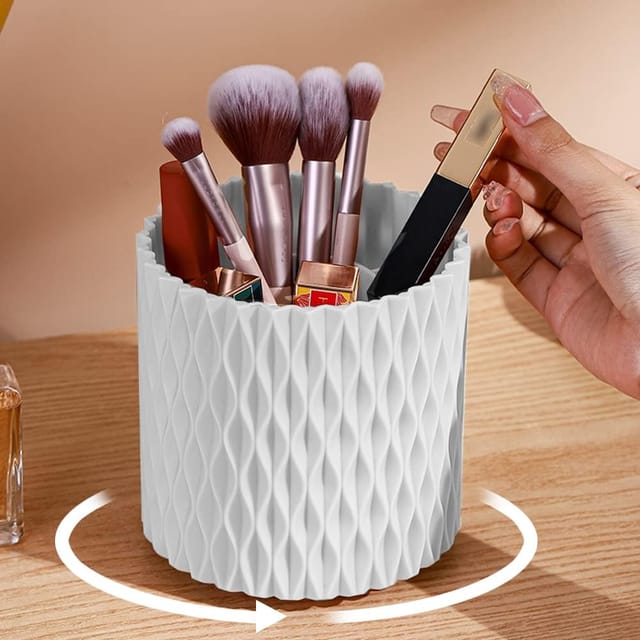 Tourne-disque Rotatif Pour Pinceaux De Maquillage Avec 5 Compartiments, Organiseur Multifonction Pour Salle De Bain Et Coiffeuse