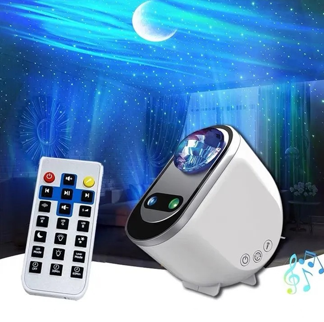 Projecteur D'Étoiles Bluetooth Aurora Borealis, Veilleuse Led Respirante Pour Chambre À Coucher Et Autres Décorations Pour La Maison