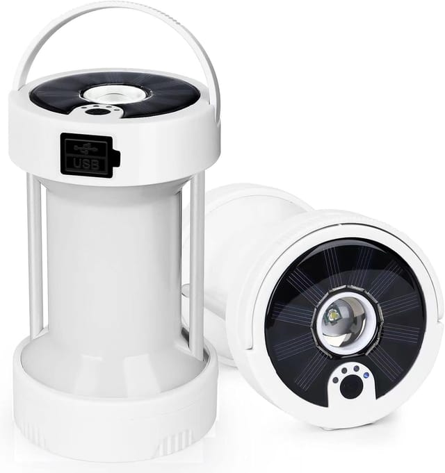 Lampe Solaire De Camping 1000 Lm Avec 4 Modes D’éclairage, 2600 Mah Étanche, Aimant Pour Randonnée Et Pêche