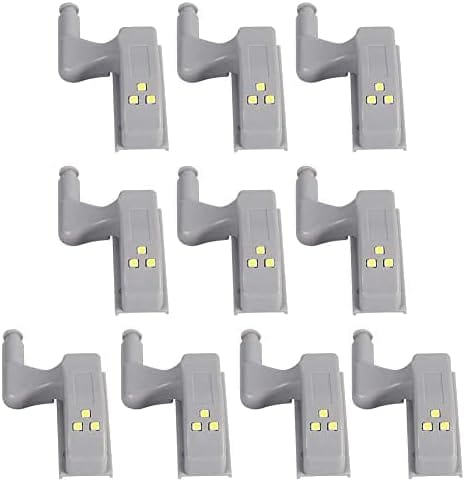 Lot De 10 Lampes À Détection Pour Placard, Éclairage Led Sur Charnière, Veilleuse Pour Armoire Et Cuisine