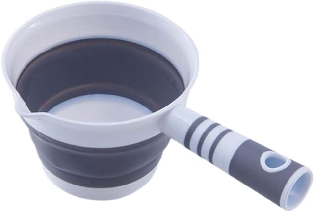 Pelle À Eau Pliable En Plastique Avec Poignée, Accessoire Pour Douche, Bain, Jardin Et Shampoing, Portable Et Léger