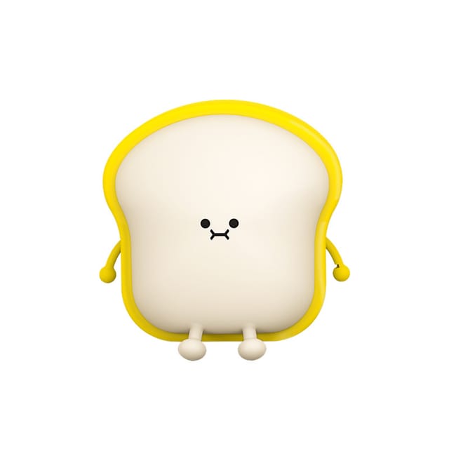 Veilleuse Led Mignonne En Forme De Toast, Rechargeable Par Usb Et Sans Fil, Avec Capteur Tactile, Idéale Pour La Chambre D'Enfant.