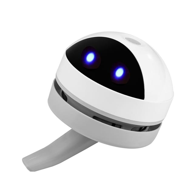 Aspirateur De Bureau Miniature Robot En Forme De Mignon Rechargeable Usb Pour Nettoyer Miettes Et Poussieres Sur Table Et Clavier