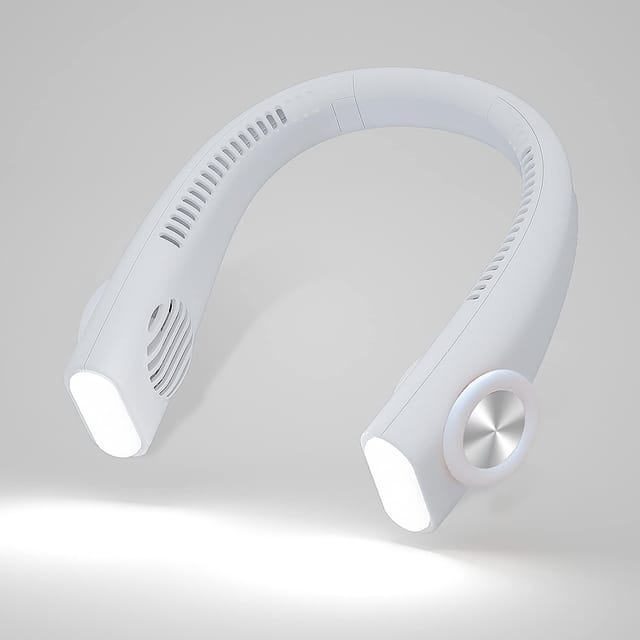 Ventilateur De Cou Portable, Sans Fil, Rechargeable Par Usb, Tube De Ventilation, Silencieux, Idéal Pour Les Activités Sportives En Extérieur.