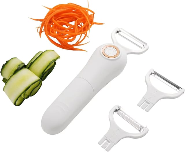 Eplucheur Électrique Trois En Un Pour Fruits Et Légumes En Acier Inoxydable Pour Pommes Carottes Et Pommes De Terre Outil De Cuisine Innovant