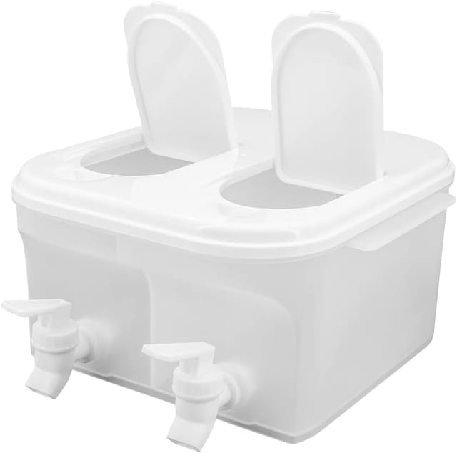 Distributeur De Boissons Double Robinet En Plastique, Grande Capacité Pour Réfrigérateur, Infusion De Thé Et Jus