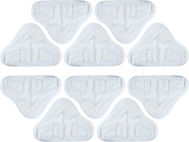 Lot De 10 Lingettes De Rechange Ultra-résistantes Et Lavables En Microfibre Pour Balai Vapeur H2o X5 - Compatibles Avec Les Modèles H2o X5