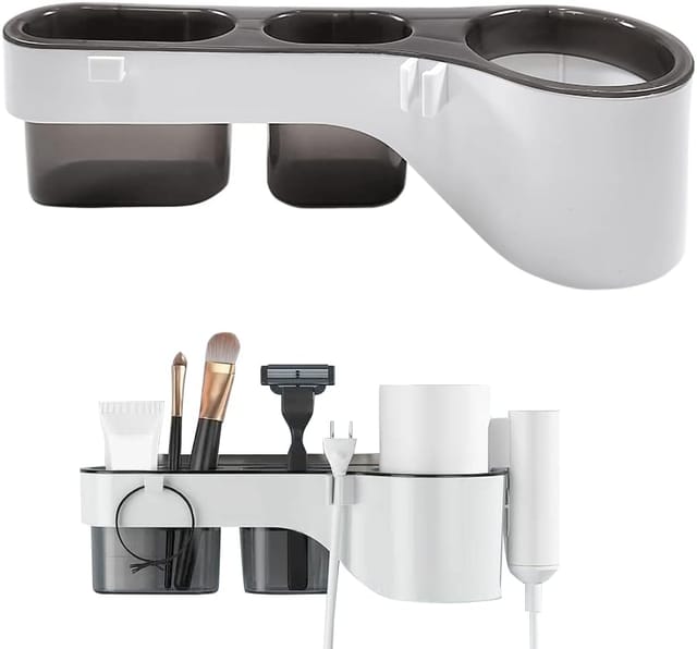 Support Mural Pour Sèche-cheveux Avec Rangement De Câble, Abs Pour Salle De Bain, Porte-fer À Lisser Et Boucleur
