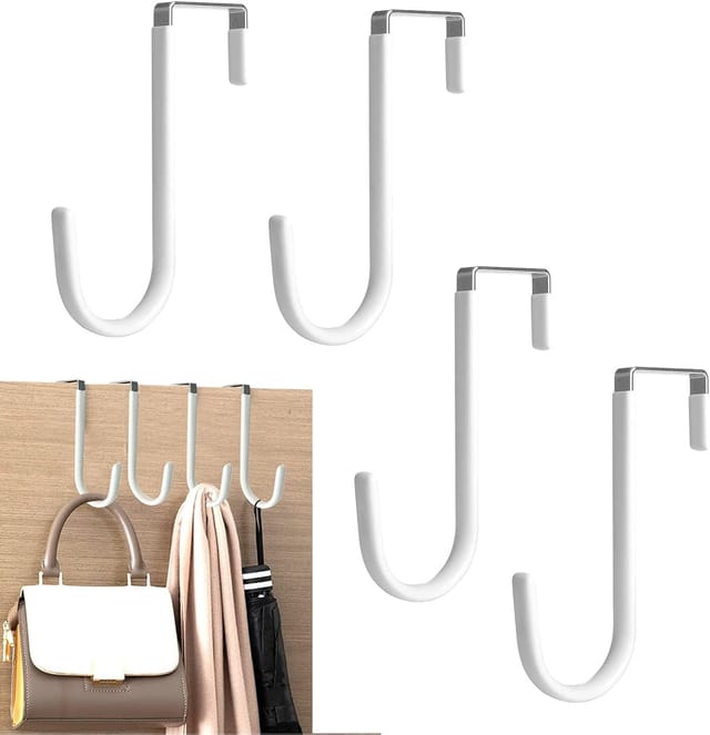 Lot De 4 Crochets De Porte Avec Patins Antidérapants, Support Pour Manteaux Et Serviettes, Accessoire Pour Chambre Enfant