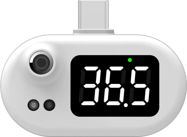 Thermometre Usb Intelligent Pour Telephone Thermometre Frontal Sans Contact Infrarouge Portable Plug And Play Pratique