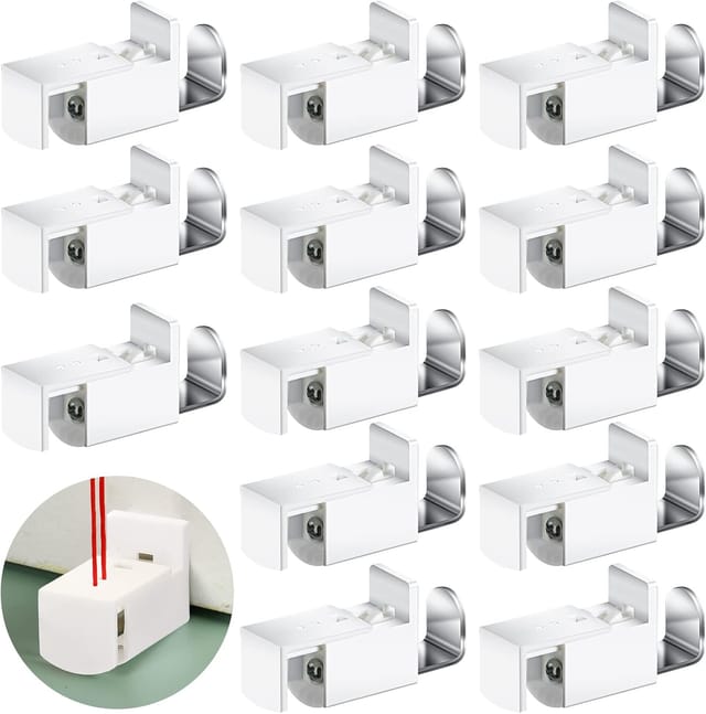 Lot De 12 Fixations Pour Cadres De Fenêtre Sans Perçage Ni Colle, Supports D’installation Pour Stores