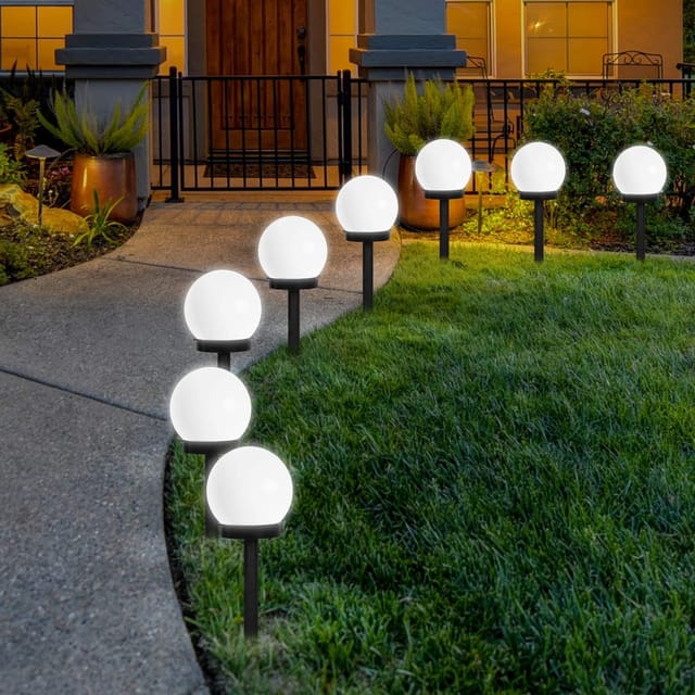 Lampe De Jardin À Boule Led Pour Extérieur Éclairage De Paysage Pour Villa Et Jardin Luminaire Décoratif Pour Allées