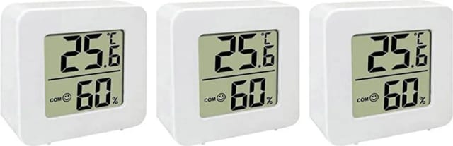 Lot De Trois Thermomètres Intérieur Mini Numériques Avec Hygromètre Affichage Lcd Pour Maison Et Bureau