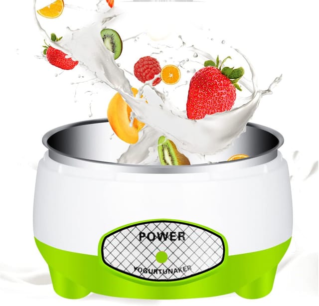 Yaourtiere Automatique Avec Cuve Interieure En Acier Inoxydable Pour Yaourt Fromage Et Vin De Fruits Appareil Ménager Polyvalent