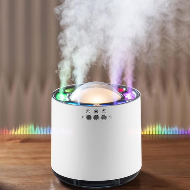 Humidificateur Ultrasonique Avec Détection Sonore Dynamique Six Buses Plusieurs Modes Brumisation Pour Ambiance Confortable