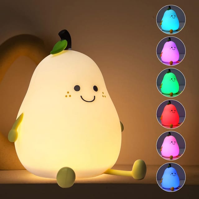 Veilleuse Tactile Pour Enfant, Silicone 7 Couleurs Dimmable Avec Minuterie, Cadeau Idéal Pour Chambre Et Décoration