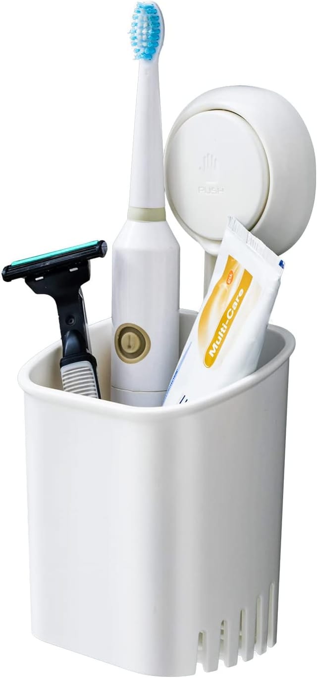 Porte Brosse À Dents À Ventouse Sans Perçage Charge Cinq Kilogrammes Rotation Trois Cent Soixante Degrés Pour Salle De Bain