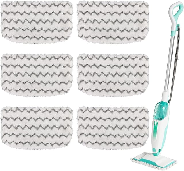 Lot De 6 Lingettes De Rechange En Microfibre Pour Balai Vapeur Shark S1000, S1000a, S1000c, S1000wm Et S1001c, Lingettes De Nettoyage Dirt Grip