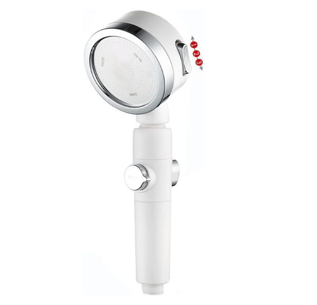 Douchette Telephonique Haute Pression Trois Jets Avec Bouton Pause Pour Experience De Douche Ultime Et Confort Quotidien