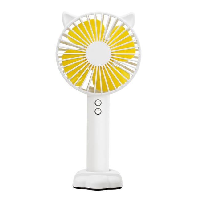 Mini Ventilateur Portable Avec Support Téléphone, Manuel Et Usb, Vertical Pour Bureau, Voyage Et Maison, Alimentation Par Batterie