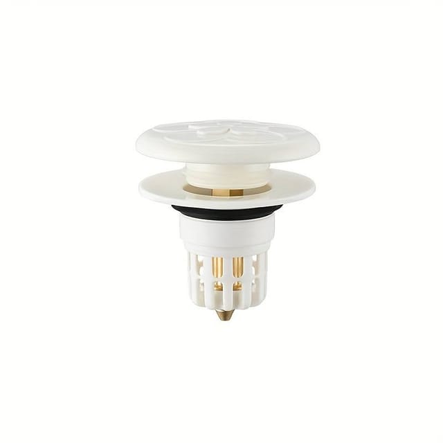 Bouchon Multifonctionnel Pour Lavabo/baignoire - Système À Clapet Avec Filtre Récupérateur De Cheveux Et Débris
