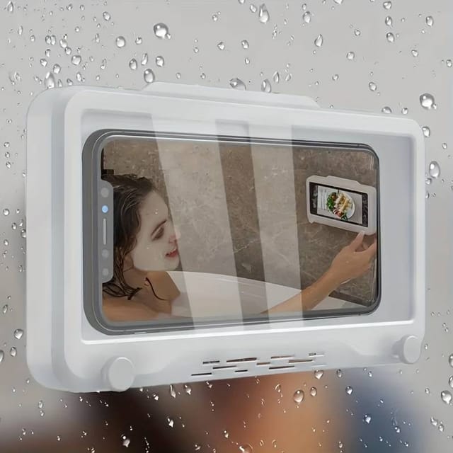 Protection Étanche Pour Téléphone De Salle De Bain - Support Mural Anti-buée Pour Miroir De Douche Et Baignoire