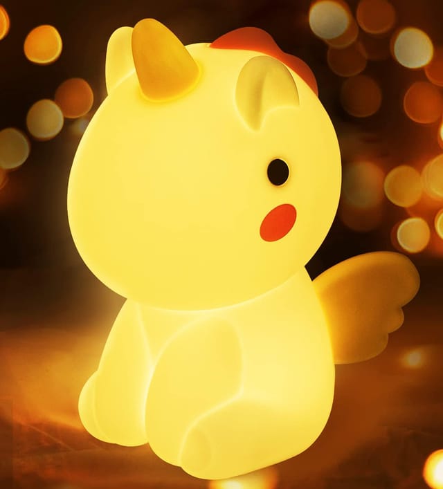 Lampe De Nuit Licorne Fantaisie En Silicone, Petite, Idéale Pour La Tête De Lit Ou Comme Cadeau Créatif Pour La Chambre D'Enfant. Lampe De Table Apaisante.