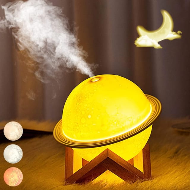 Humidificateur Avec Aromathérapie Trois Modes Brume Et Lumière Lune Usb Arrêt Automatique Pour Maison