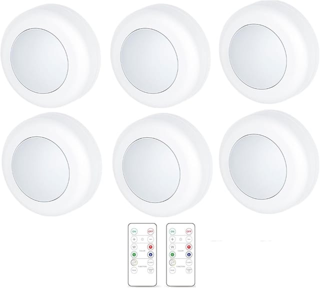 Lampe Led Mobile Respirante, À Piles, Veilleuse Intérieure/extérieure, Pour Couloir, Porche, Escaliers, Sous-sol, Lot De 6